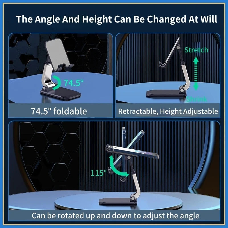 Adjustable desk phone and tablet stand, image 2