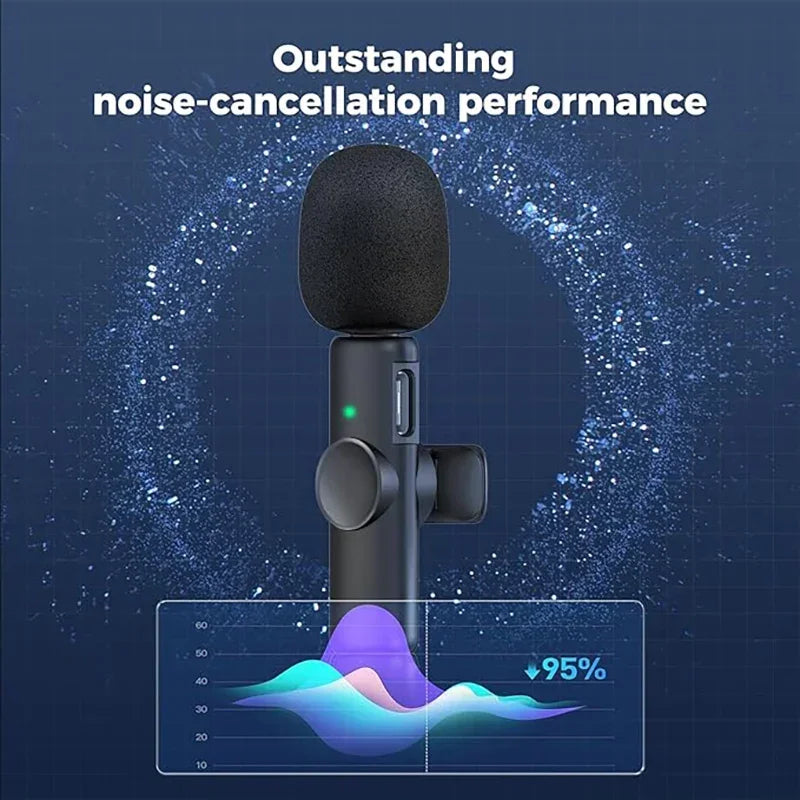VIKEFON K11 Wireless Lavalier Microphone for iPhone and Android