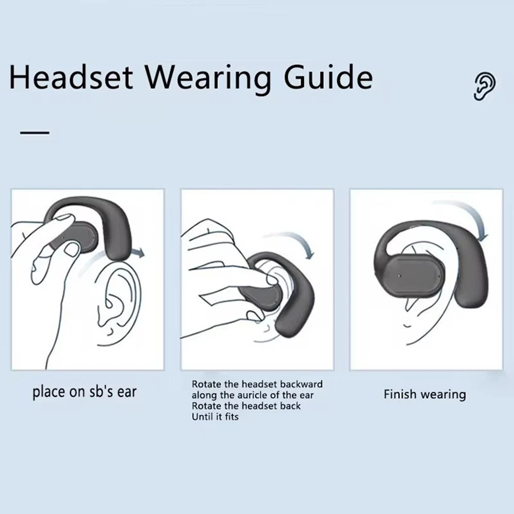Waterproof HiFi Headset for Hands-Free Convenience - CUGUU Wireless Ear Hook Headset