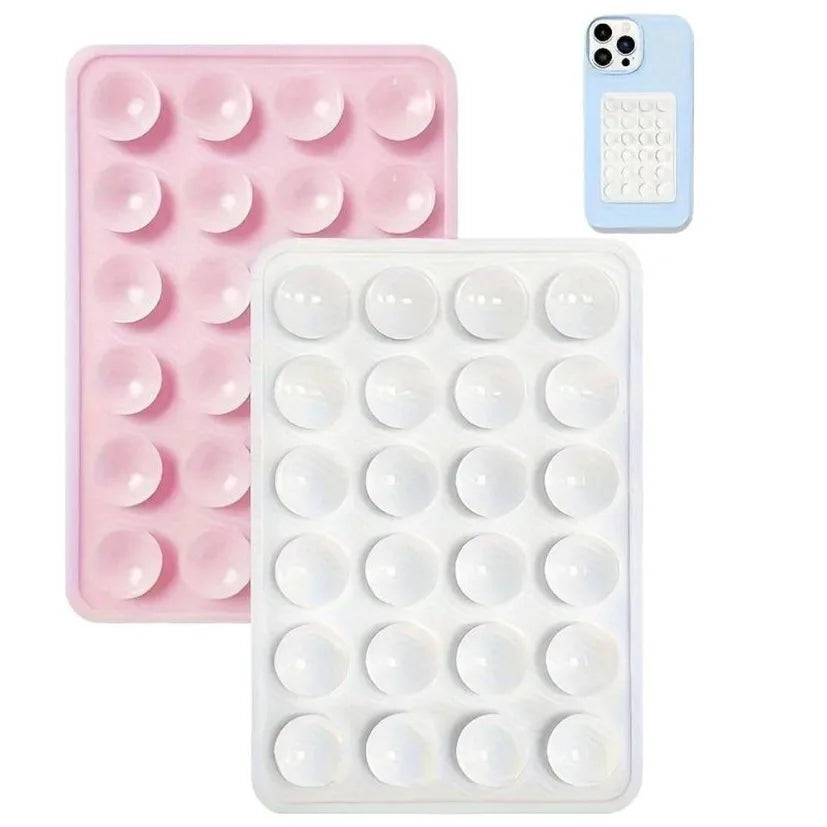 Silicone Suction Phone Holder for Wall & Mirror - Hands-Free Mount