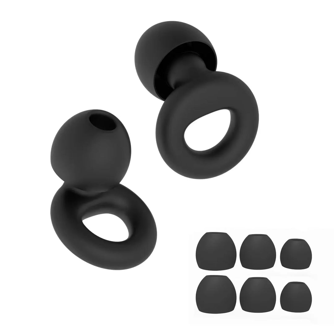 Silicone Earplugs 4 Sizes Hypoallergenic Reusable Noise Reducing