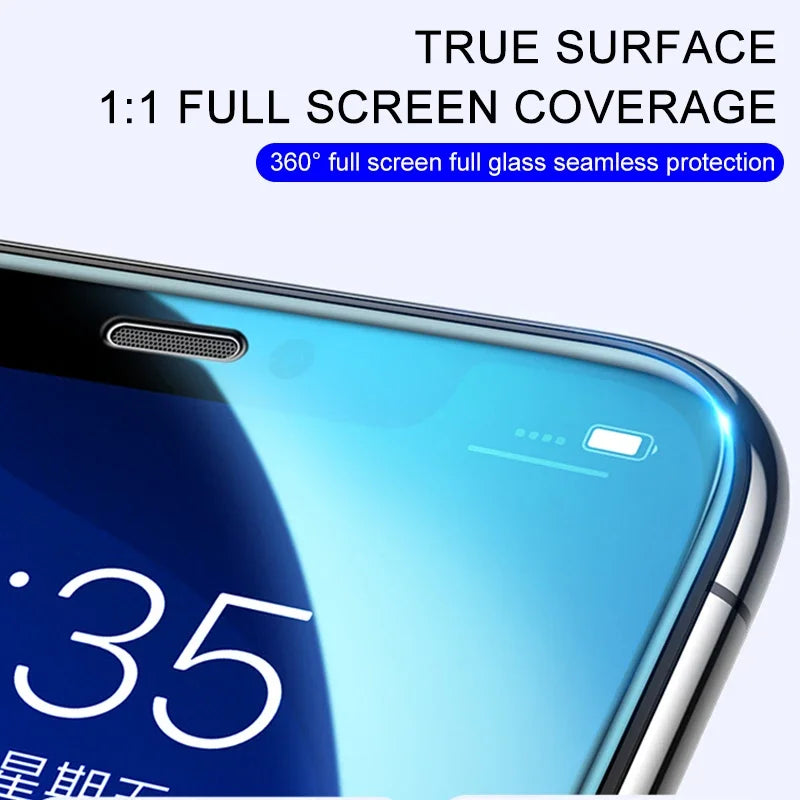 3-Pack Tempered Glass Screen Protector iPhone 17 Air 16 15 14 13 12 11 X XS XR Pro Max Mini Plus