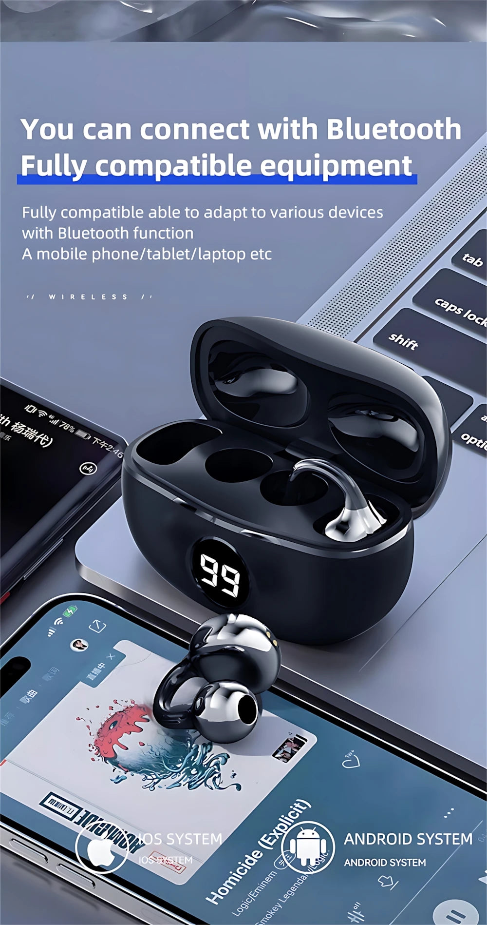 Waterproof Wireless Earbuds For Sports - 2025 Air Bone Conduction — waterproof phone accessories