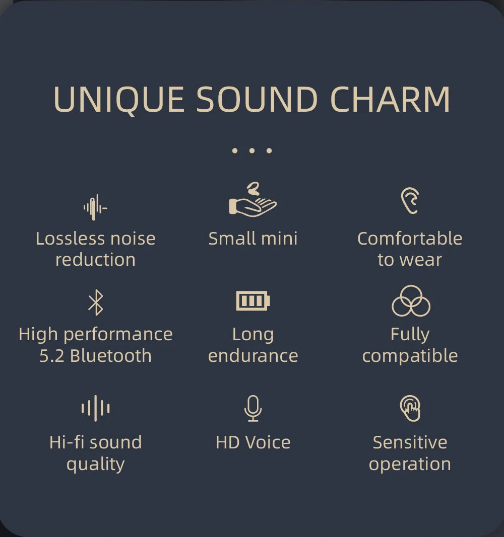 DISOUR M-F8 Wireless Ear-Hook Headset - Best Headphones for iPhone and Samsung