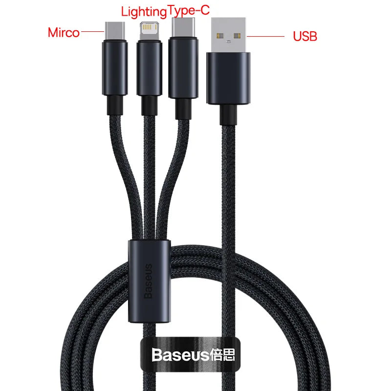Baseus USB-C to Lightning Cable 3A | 20W PD Fast Charging Braided for iPhone 13 12 11 X XR 8