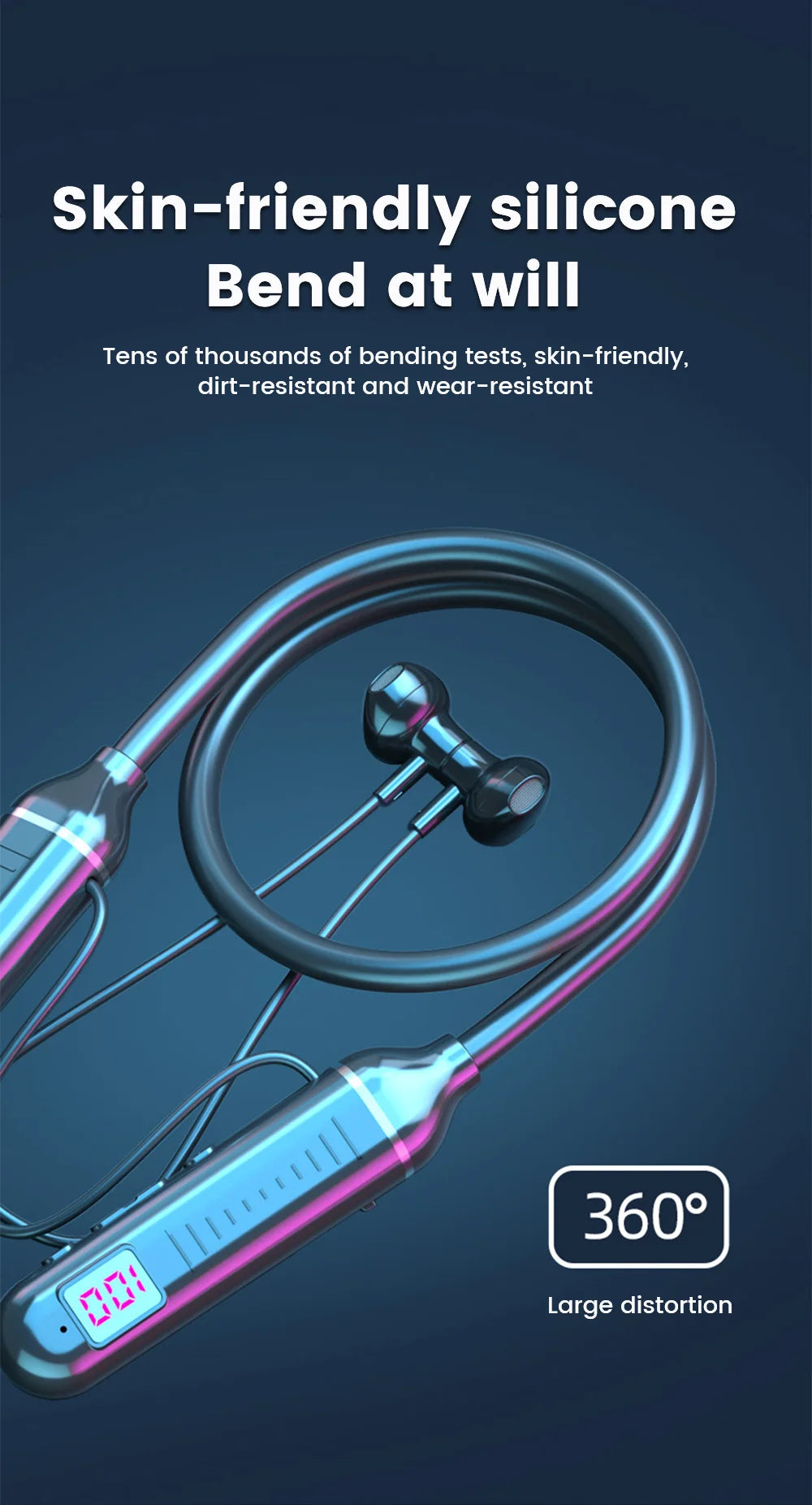 HKFZ Wireless Earbuds with Volume & Playback Controls