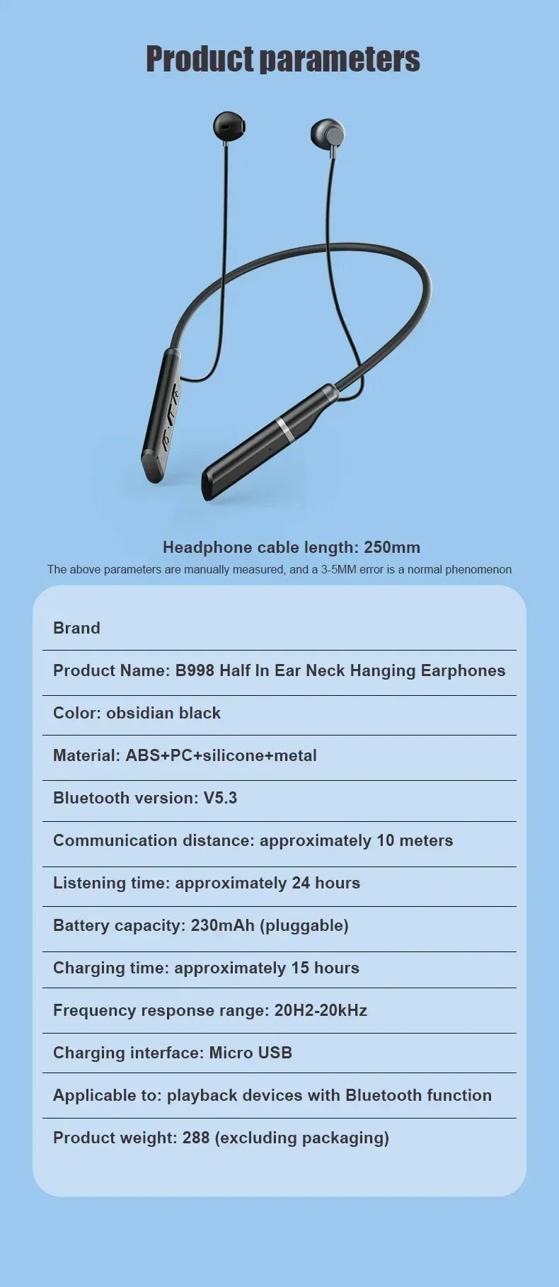 LIUTIANFEI Wireless Bluetooth Neckband Headphones for Sale - Long Battery Life