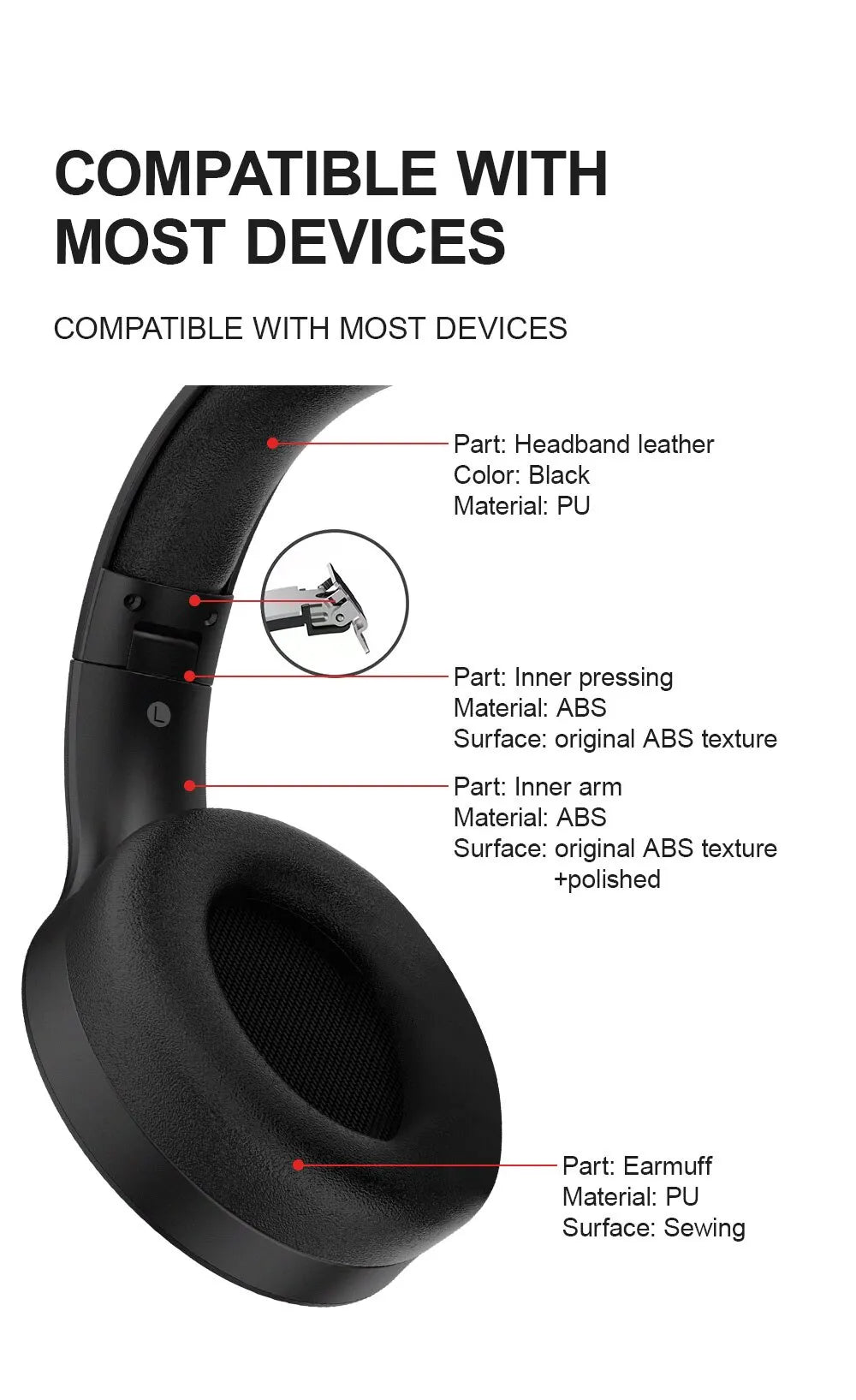 Siindoo JH-919 Wireless Headphones: Long-Lasting Battery & Deep Bass