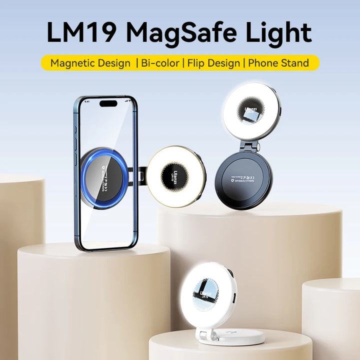 LM19 MagSafe Flip Fill Light for iPhone - Professional Bi-Color LED