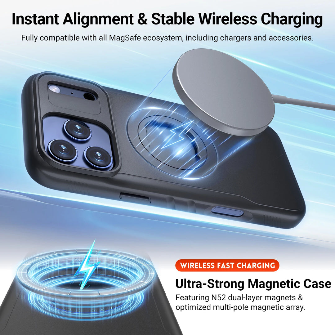 Motorcycle Bike Mount Case for iPhone 14/15/16/17 Pro Max – Magnetic Lock-in