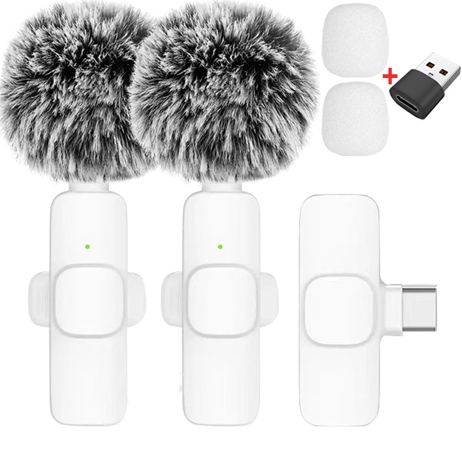ZMYNOJLH K15 Wireless Lavalier Mic | 9ms Low Latency 10H Battery Dual Mic for iPhone Android Gaming
