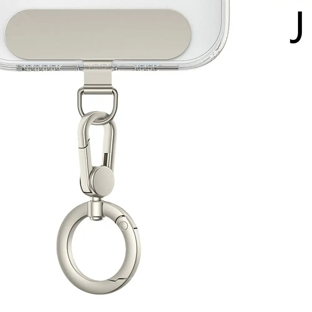 Metal Phone Lanyard Buckle Patch | 360° Rotatable Zinc Alloy Clip Hook | Universal Phone Accessory