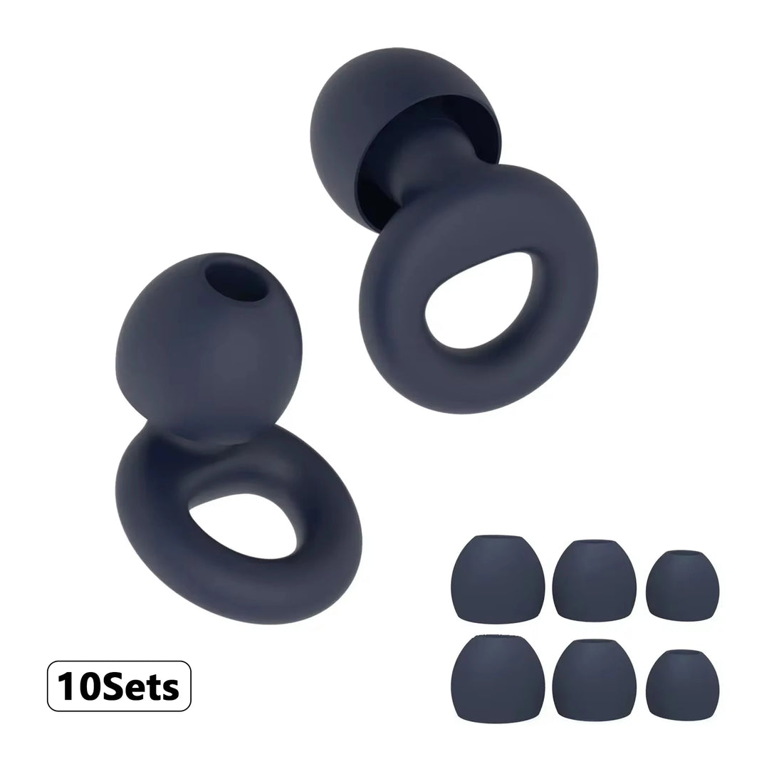 Silicone Earplugs 4 Sizes Hypoallergenic Reusable Noise Reducing