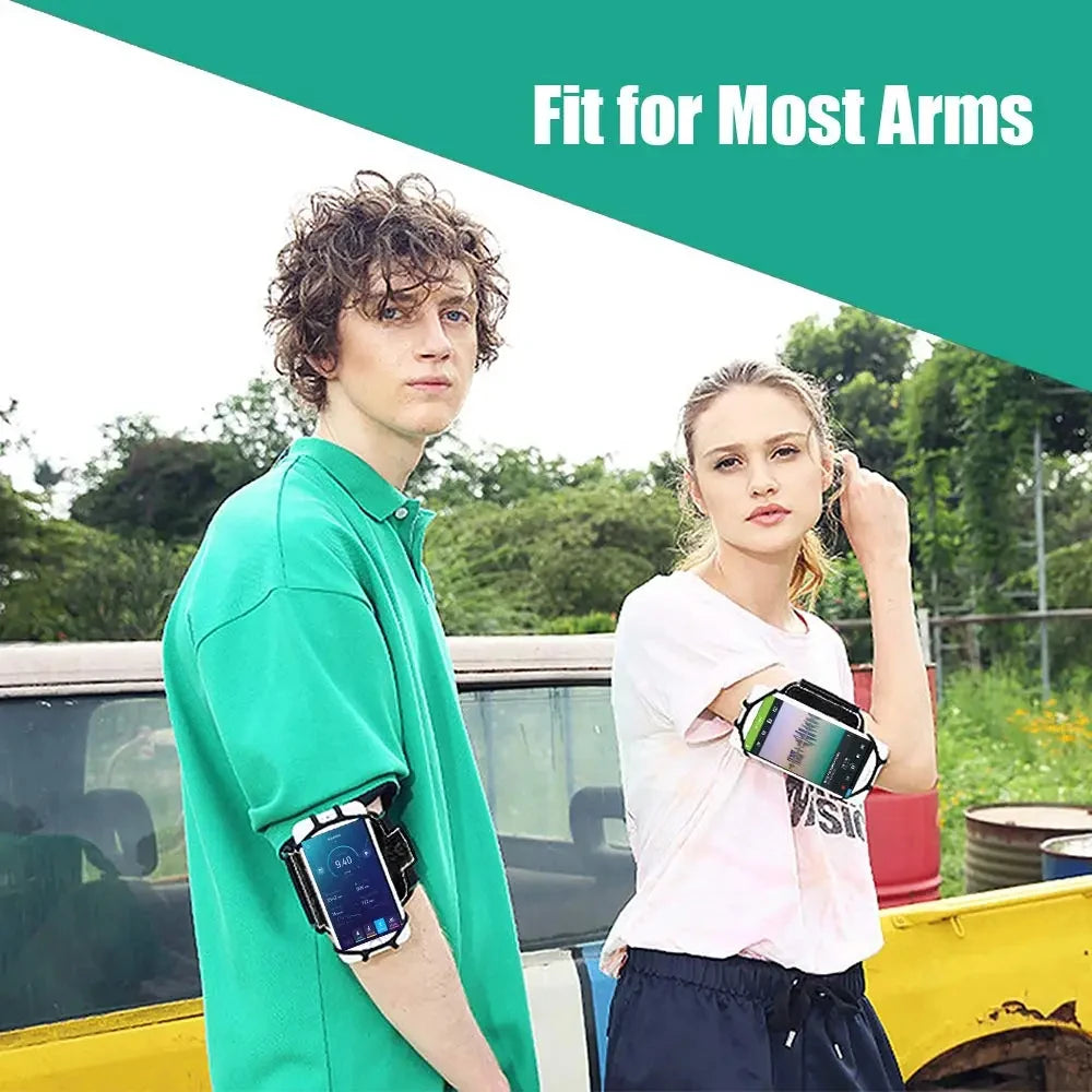 360° Rotatable Sports Wristband Phone Holder – Running Armband for Hiking Biking