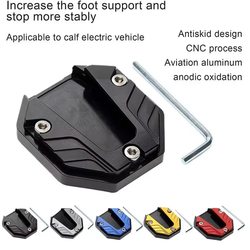 Motorcycle Kickstand Extender – Aluminum Alloy Side Stand Foot Pad for All Bikes