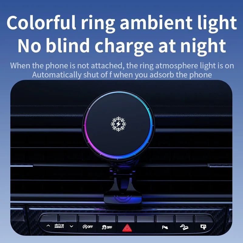 Cooling MagSafe Car Charger, Built-in Fan and RGB Light