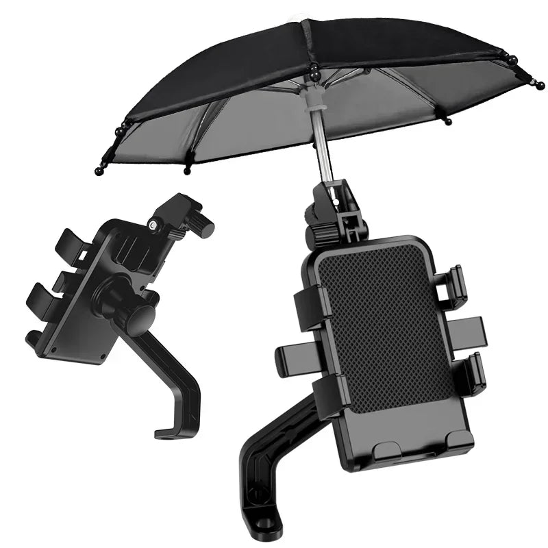 Rainproof Motorcycle Phone Mount with Umbrella Sunshade | JEFF's Favorite Picks