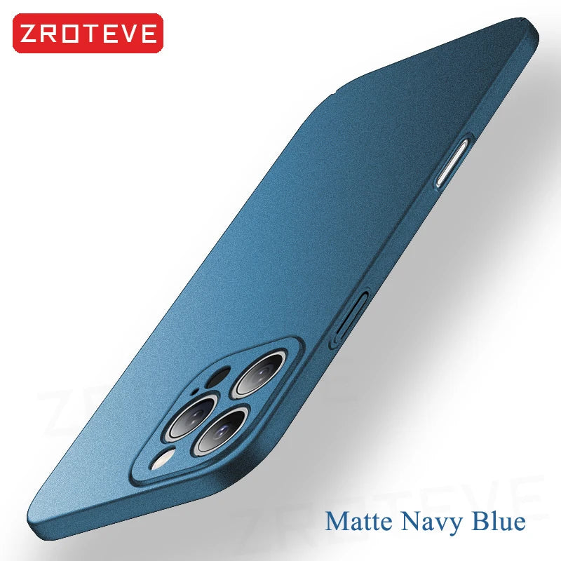 ZROTEVE Slim Matte iPhone Case | Hard PC Anti-Fingerprint Cover iPhone 17–12