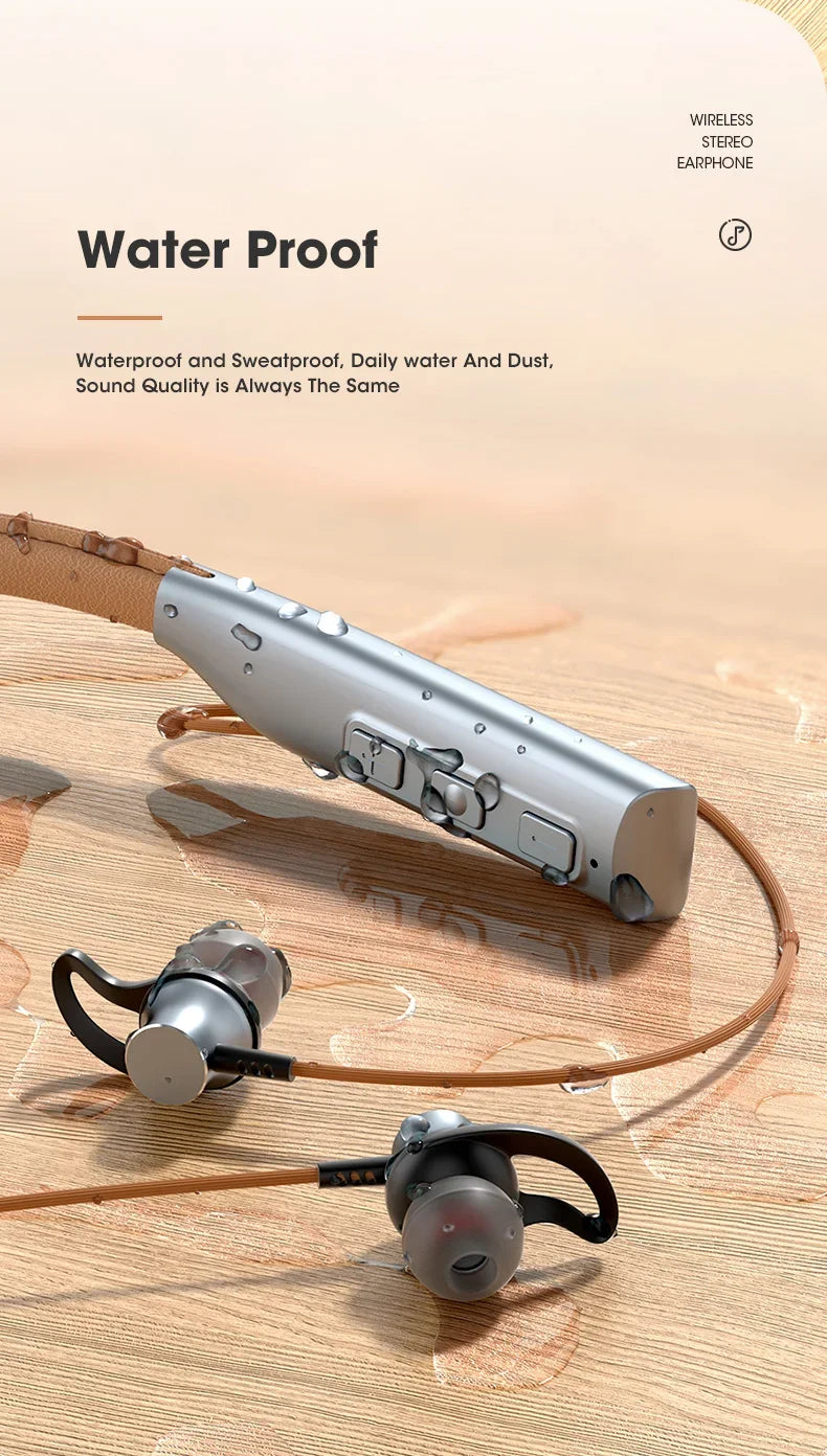 Lamgool Sports Bluetooth Earphones with Micro SD Slot - Sweatproof & Water Resistant