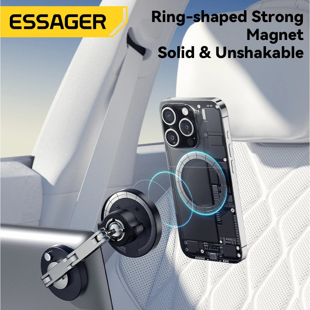 ESSAGER ES-ZJ25 Magnetic Wireless Car Charger Holder 15W | MagSafe Mount iPhone 15 14 13 Pro Max