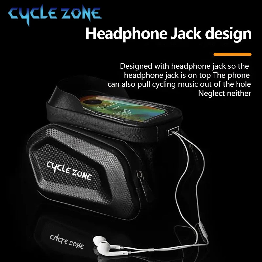 Buy Waterproof Bike Top Tube Bag – Touchscreen Phone Holder for MTB & Road – Best Waterproof Bike Top Tube Bag Phone Holder |