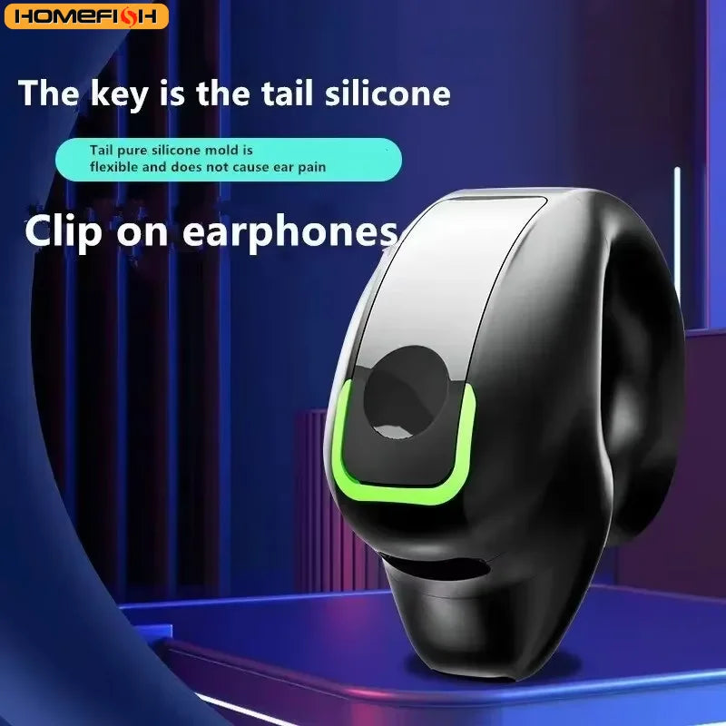 Mono Wireless Earpiece Open-Ear Hook Bluetooth 5.3 Business Headset