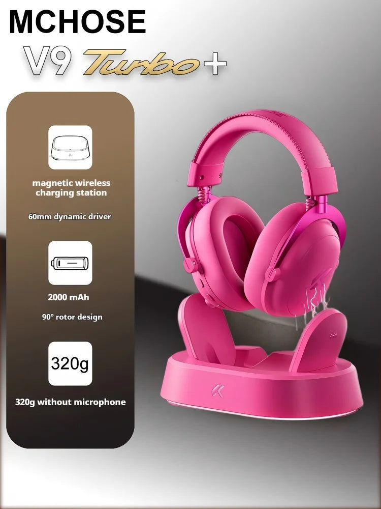 MCHOSE V9 Pro Gaming Headset Tri-Mode Wireless ANC 7.1 Surround