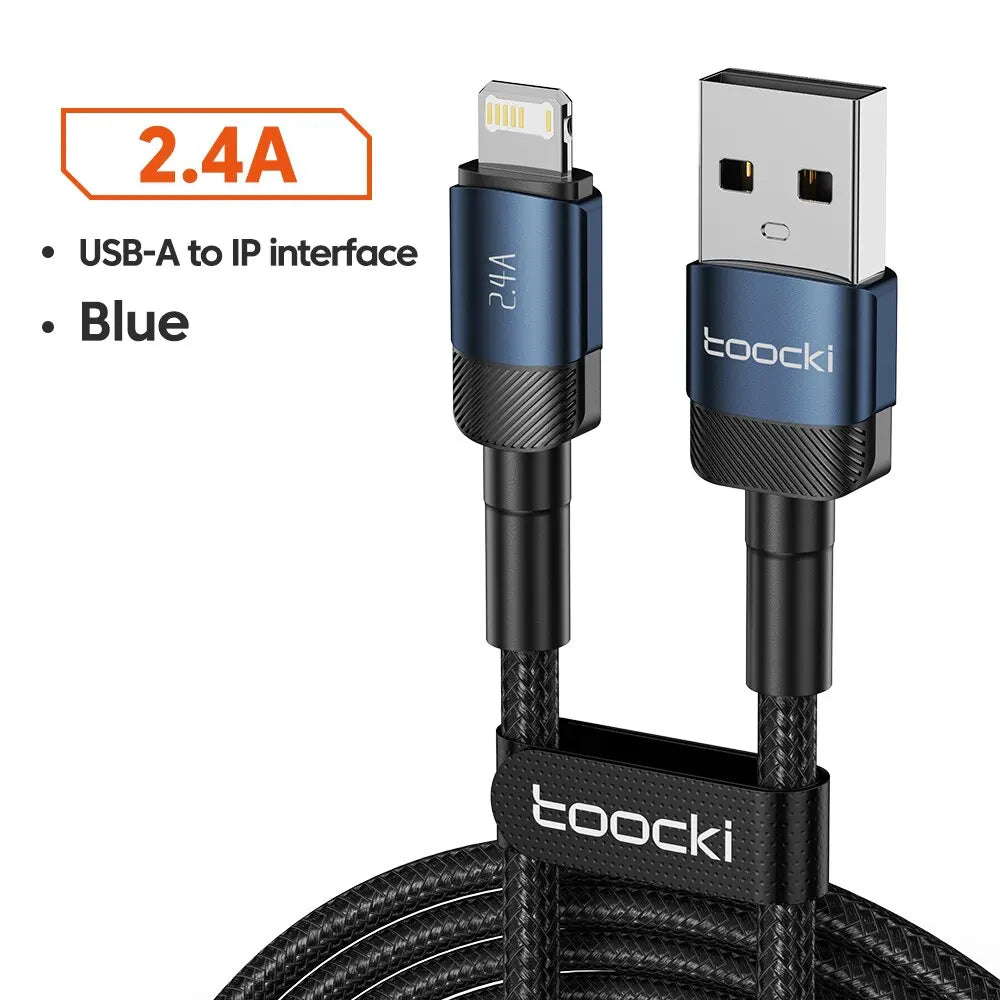 Toocki 6A USB-C Fast Charging Cable | 100W PD Braided Cord iPhone 15 Huawei Realme Oppo OnePlus
