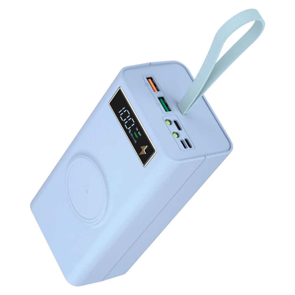 21x18650 DIY Power Bank Case with Flashlight & Wireless