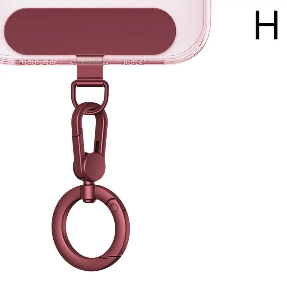 Metal Phone Lanyard Buckle Patch | 360° Rotatable Zinc Alloy Clip Hook | Universal Phone Accessory