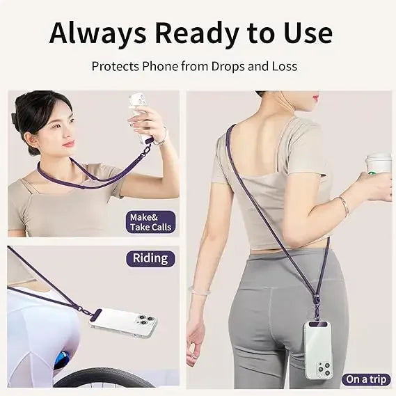 Universal Phone Lanyard – Adjustable Neck & Crossbody Strap, Anti-Drop