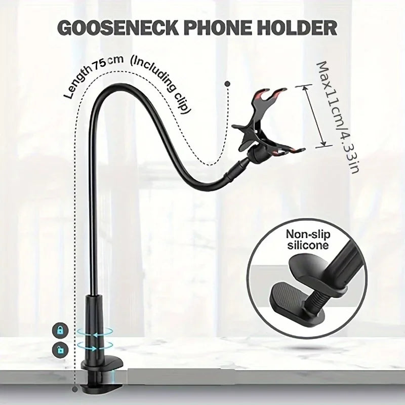 Flexible Gooseneck Phone Holder - Ultimate Multitasking Experience