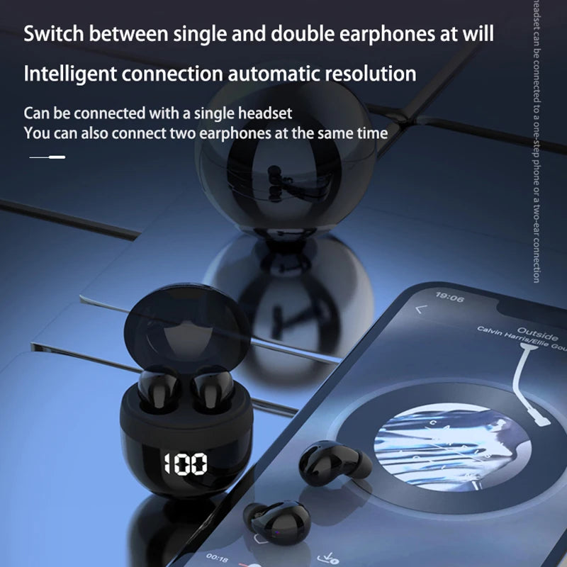 OLOEY Mini TWS Bluetooth 5.3 Earbuds - Compact Noise Cancellation