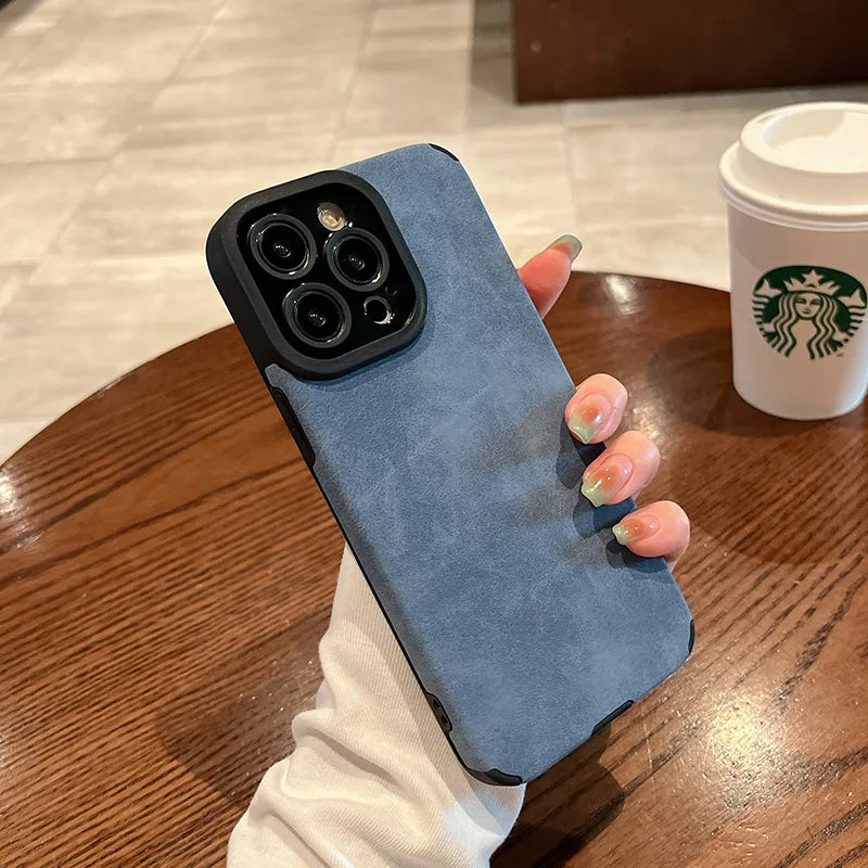 Shockproof Matte Silicone iPhone Case with Camera Lens Protection