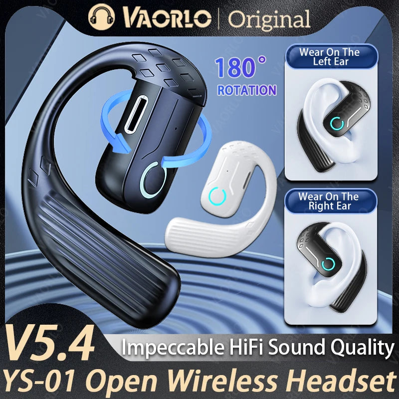 VAORLO YS-01 - Top Rated Bluetooth Ear Hook Headset for Business & Sports