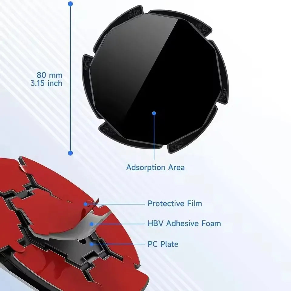 Dashboard Mounting Disc for Suction Cup Car Phone Mounts