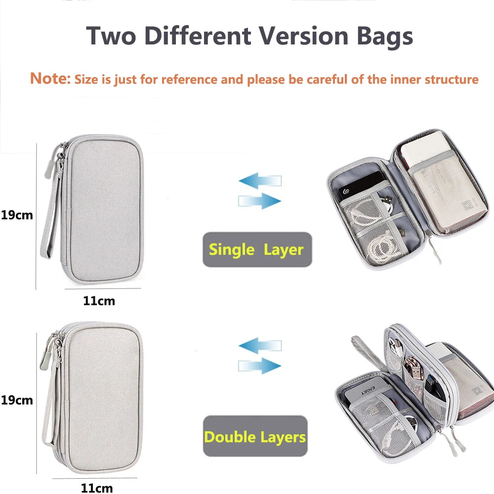 Cable Organizer Bag, Waterproof Travel Electronics Case