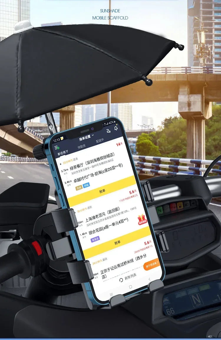 VIKEFON Motorcycle Phone Holder & Sunshade for Motorcyclists