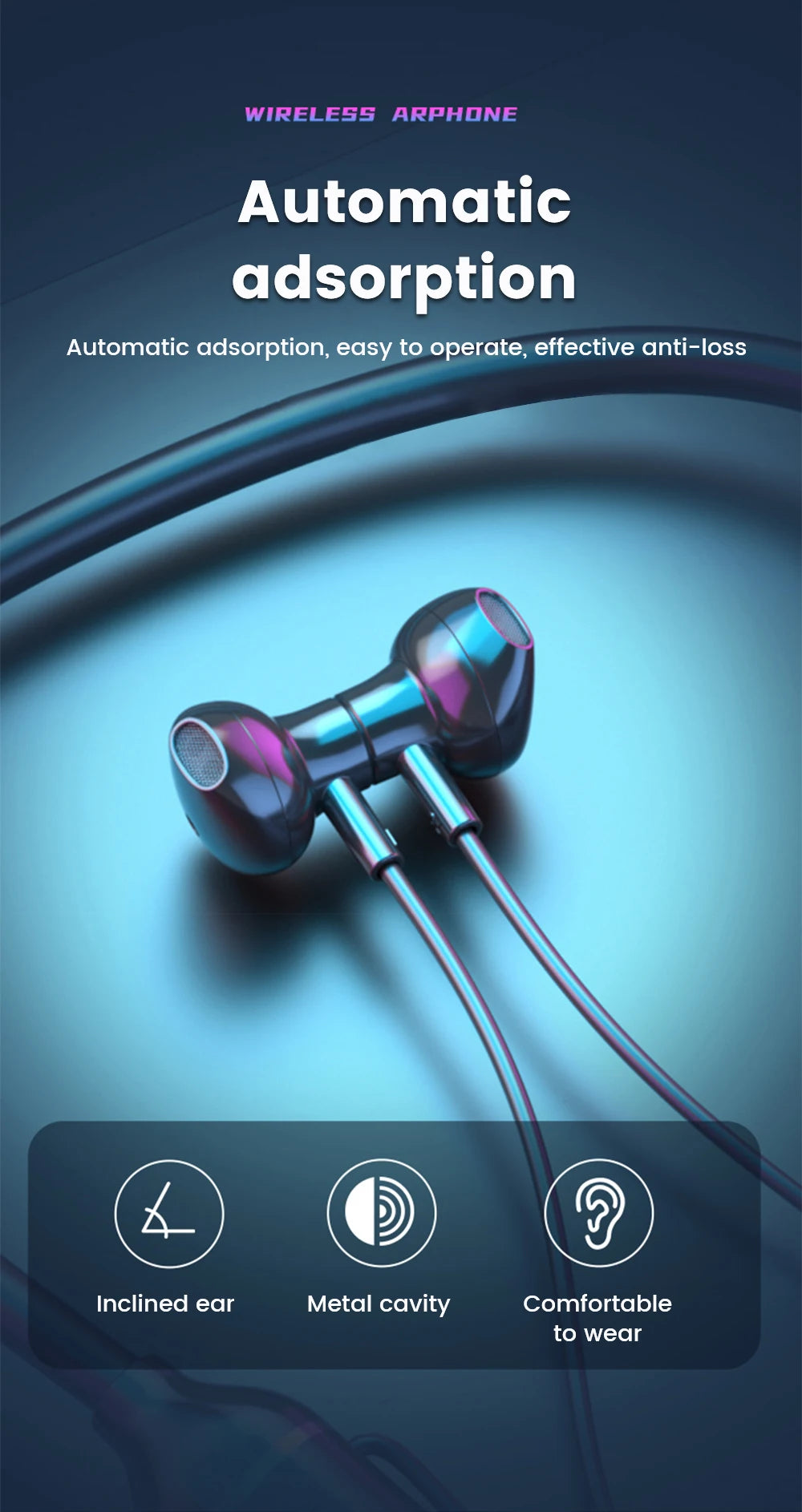 HKFZ Wireless Earbuds with Volume & Playback Controls