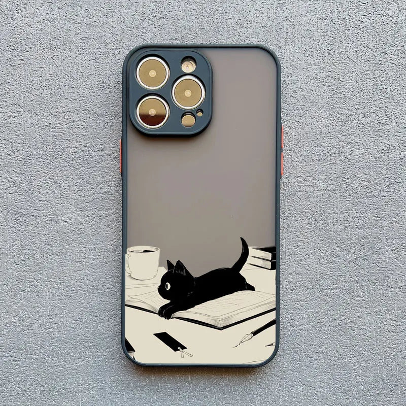 Funny Cat iPhone Case (Cartoon Shockproof Cover)