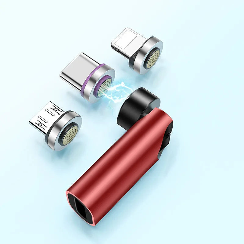Bkiyougo 540° Magnetic Type-C Adapter | PD 5A Fast Charging | Data Transfer | iPhone & Android