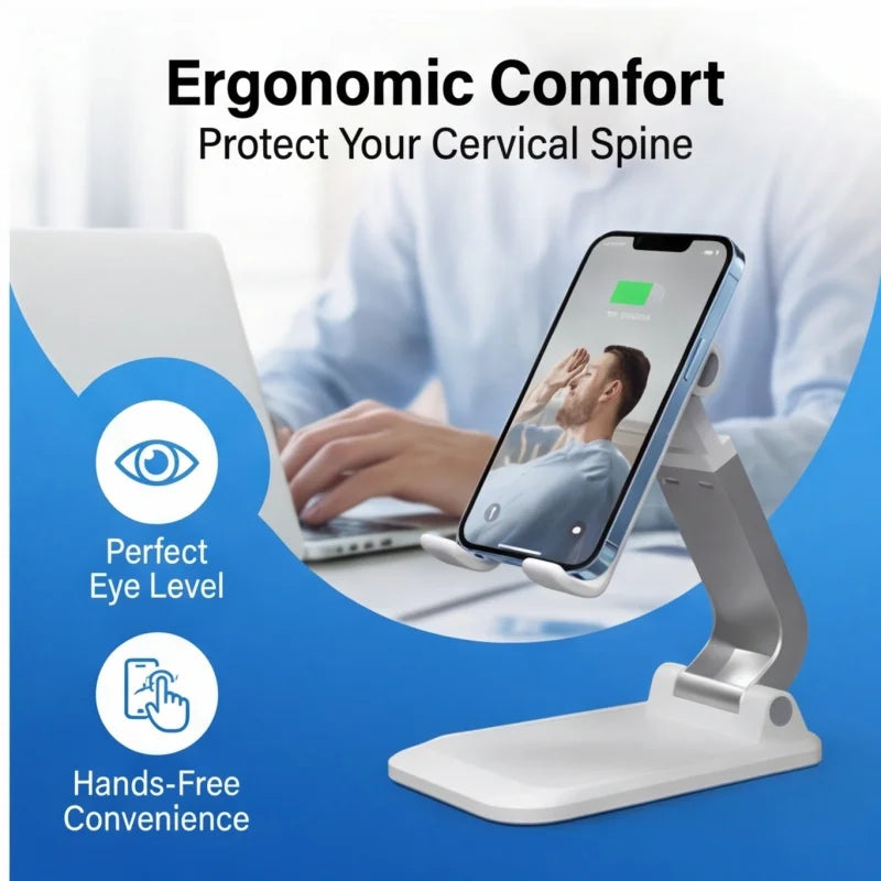Adjustable desk phone and tablet stand, image 6