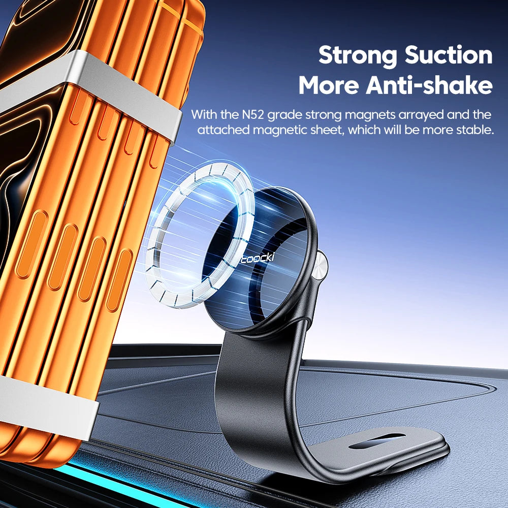 Toocki N52 Magnetic Car Phone Holder – MagSafe GPS Mount for iPhone 15 14 13