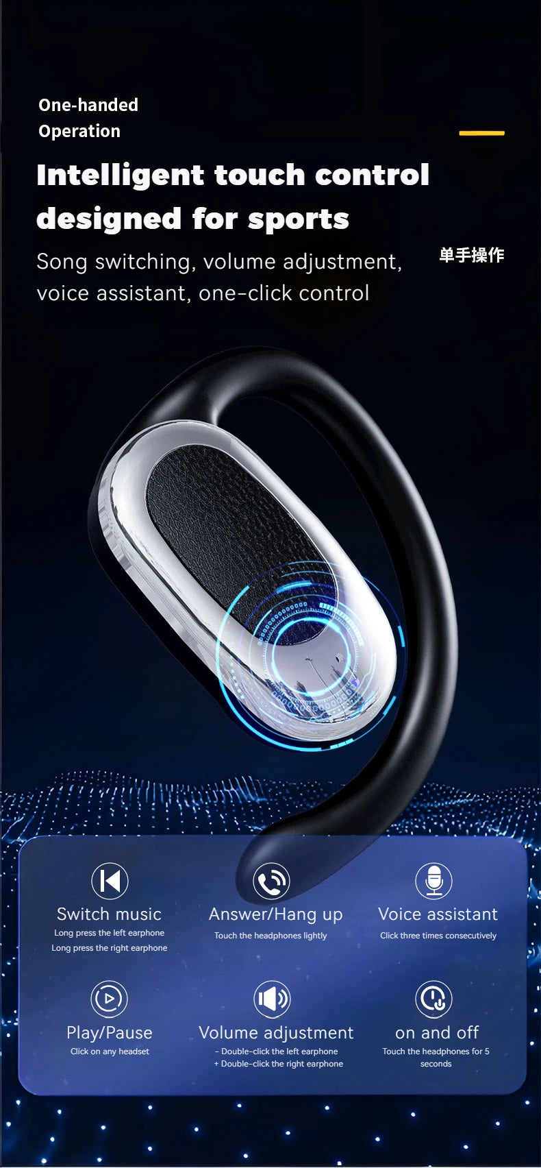 Get the best sweatproof ear hook for your iPhone - secure fit and wireless stereo sound! — magsafe ear hook Bluetooth headset