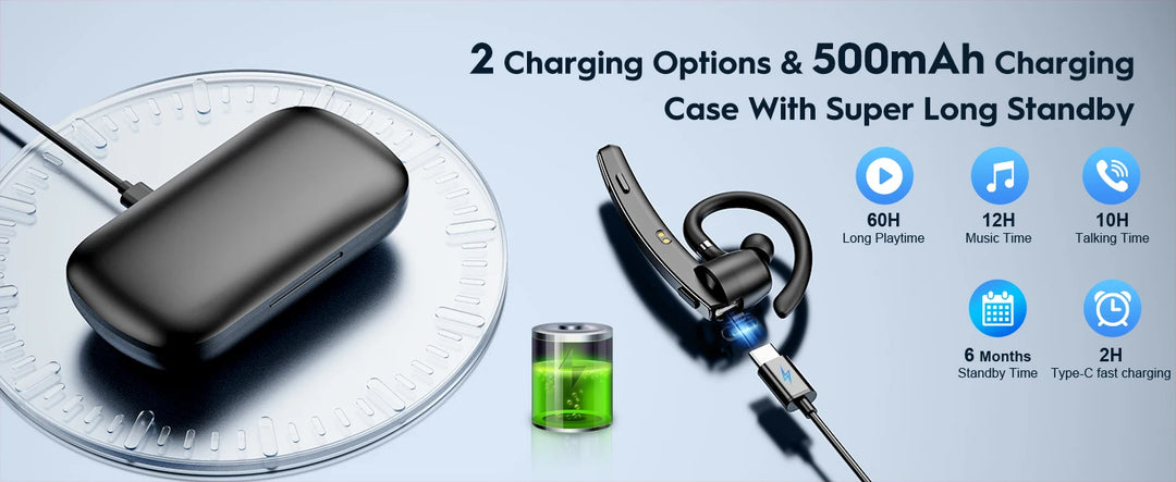 New Bee M53 Bluetooth 5.1 Wireless Headset with Dual Mic