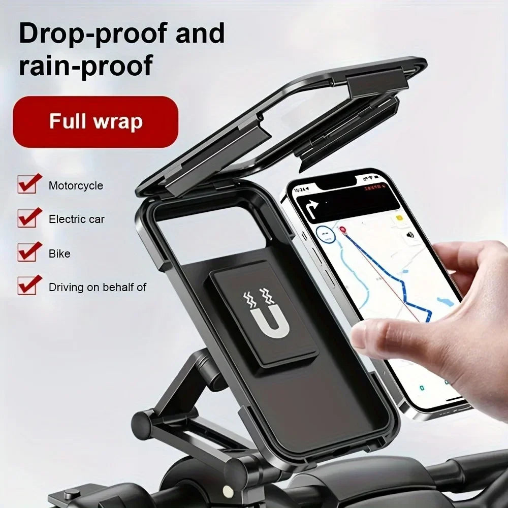 Waterproof car air vent phone holder for bike and motorcycle with magnetic 360° swivel mount
