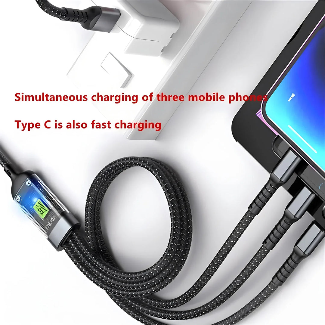 Effortlessly Charge Multiple Devices with our 100W Fast Charging Cable