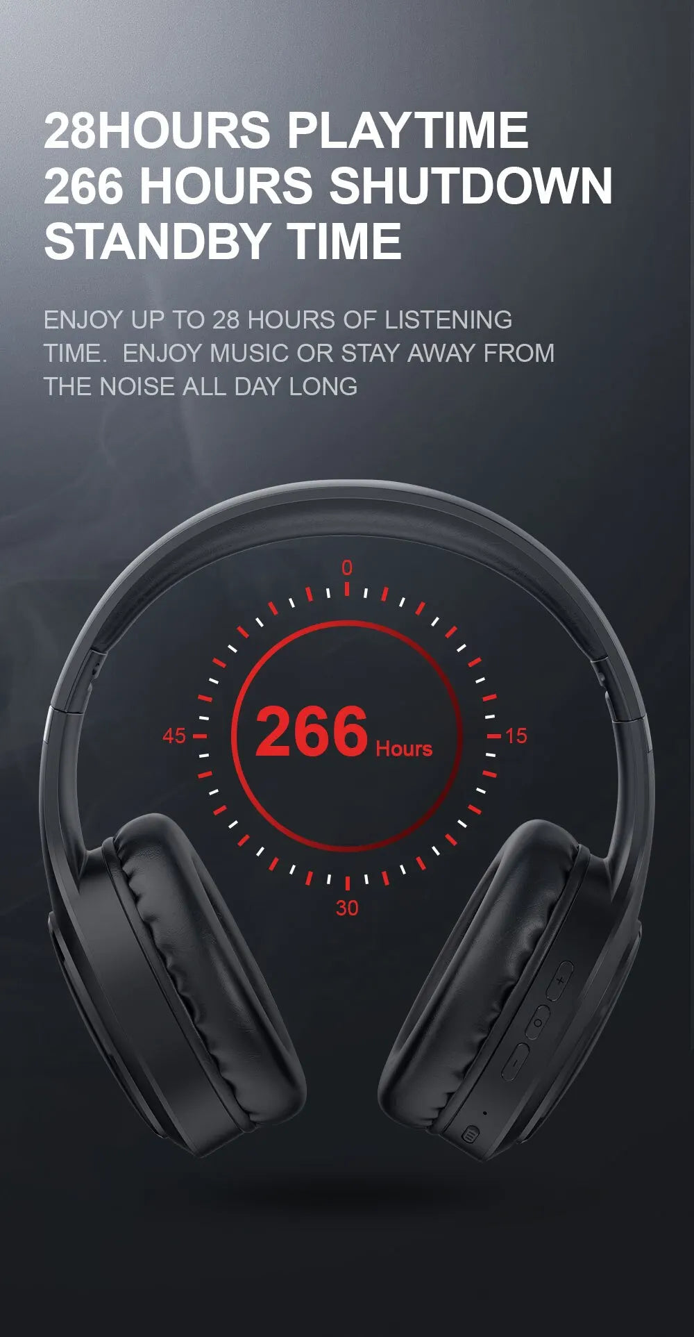 Siindoo JH-919 Wireless Headphones: Long-Lasting Battery & Deep Bass