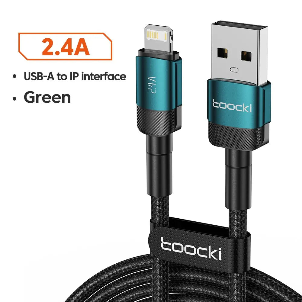 Toocki 6A USB-C Fast Charging Cable | 100W PD Braided Cord iPhone 15 Huawei Realme Oppo OnePlus