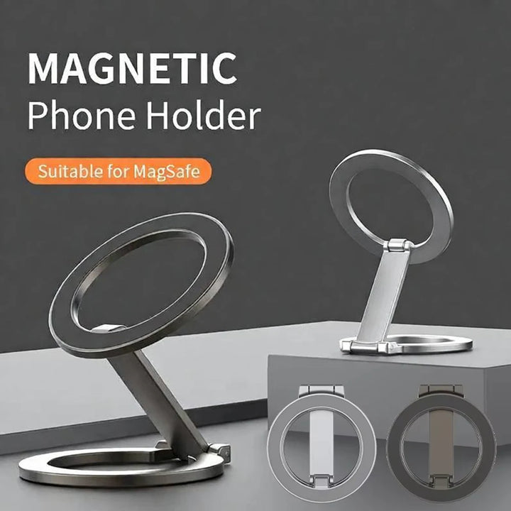 Magnetic MagSafe phone ring holder and desktop stand for iPhone